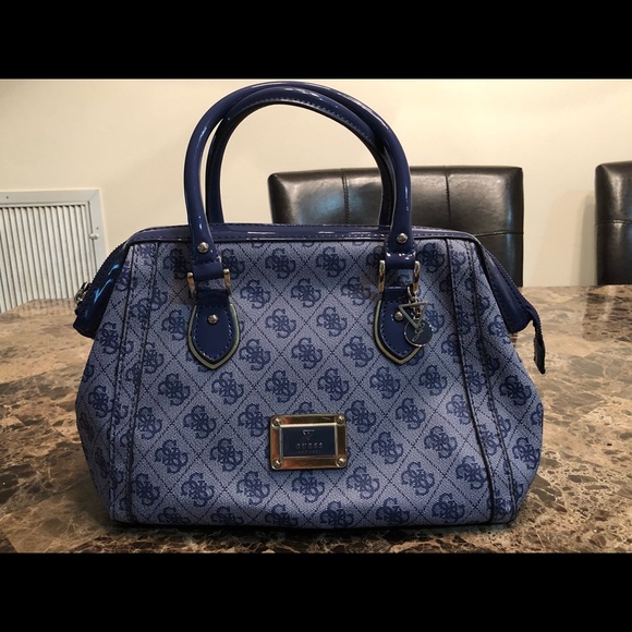 Periwinkle GUESS Satchel - Picture 1 of 7